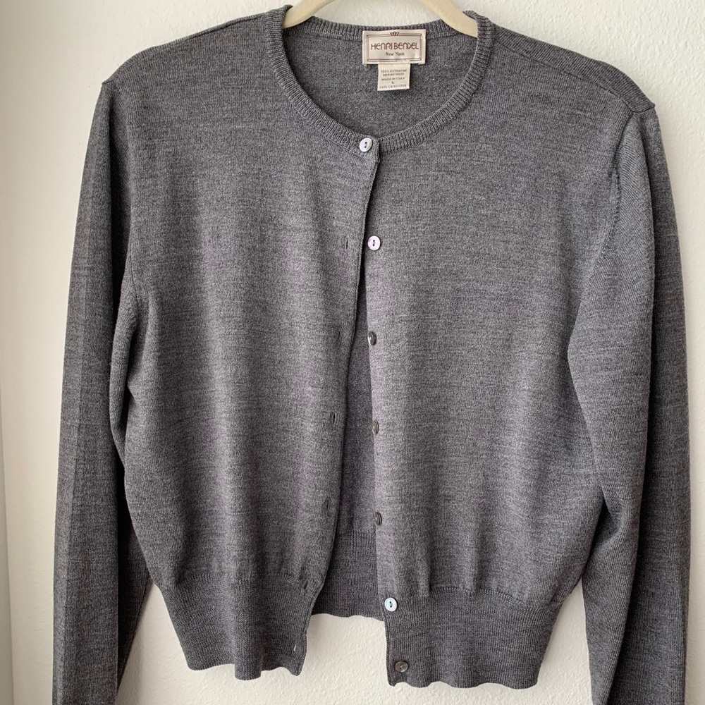 Henri Bender Wool Cropped Cardigan